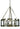 Framburg Pantheon 6 - Light Polished Nickel with Matte Black Dining Chandelier 4668 PN/MBLACK