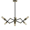 Framburg Felix 6 - Light Polished Nickel with Matte Black Dining Chandelier 4686 PN/MBLACK