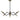 Framburg Felix 6 - Light Polished Nickel with Matte Black Dining Chandelier 4686 PN/MBLACK