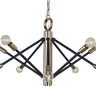 Framburg Felix 10 - Light Polished Nickel with Matte Black Accents Chandelier 4687 PN/MBLACK