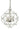 Framburg Etoile 4 - Light Satin Pewter with Polished Nickel Mini Chandelier 4704 SP/PN