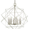 Framburg Etoile 8 - Light Satin Pewter with Polished Nickel Foyer Chandelier 4708 SP/PN