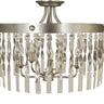Framburg Adele 5 - Light Satin Pewter with Polished Nickel Flush Mount 4713 SP/PN