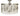 Framburg Adele 5 - Light Satin Pewter with Polished Nickel Flush Mount 4713 SP/PN