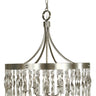 Framburg Adele 5 - Light Satin Pewter with Polished Nickel Dining Chandelier 4715 SP/PN