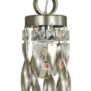 Framburg Adele 1 - Light Satin Pewter with Polished Nickel Pendant Light 4718 SP/PN