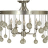 Framburg Falling Stars 5 - Light Satin Pewter with Polished Nickel Flush Mount 4768 SP/PN