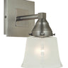 Framburg Mercer 1 - Light Satin Pewter with Polished Nickel Wall Sconce 4771 SP/PN