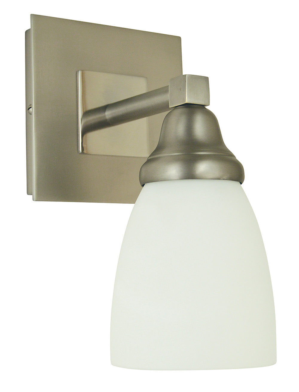 Framburg Mercer 1 - Light Satin Pewter with Polished Nickel Wall Sconce 4781 SP/PN