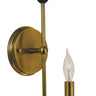 Framburg Nicole 2 - Light Antique Brass with Matte Black Wall Sconce 4792 AB/MBLACK