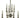 Framburg Nicole 8 - Light Satin Pewter with Polished Nickel Mini Chandelier 4794 SP/PN