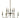 Framburg Nicole 10 - Light Antique Brass with Matte Black Dining Chandelier 4795 AB/MBLACK