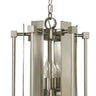 Framburg Louvre 4 - Light Satin Pewter with Polished Nickel Mini Chandelier 4804 SP/PN