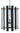 Framburg Louvre 5 - Light Polished Nickel with Matte Black Foyer Chandelier 4805 PN/MBLACK