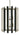 Framburg Louvre 12 - Light Antique Brass with Matte Black Foyer Chandelier 4806 AB/MBLACK