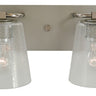 Framburg Mercer 2 - Light Satin Pewter with Polished Nickel Wall Sconce 4852 SP/PN/CS