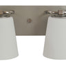 Framburg Mercer 2 - Light Satin Pewter with Polished Nickel Wall Sconce 4852 SP/PN/WH