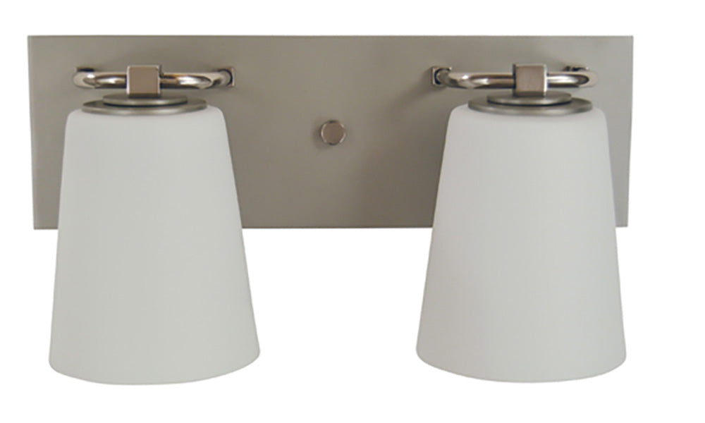 Framburg Mercer 2 - Light Satin Pewter with Polished Nickel Wall Sconce 4852 SP/PN/WH