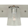 Framburg Mercer 3 - Light Satin Pewter with Polished Nickel Wall Sconce 4853 SP/PN/CS