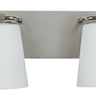 Framburg Mercer 4 - Light Satin Pewter with Polished Nickel Wall Sconce 4854 SP/PN/WH