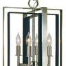 Framburg Symmetry 4 - Light Polished Nickel with Matte Black Mini Chandelier 4860 PN/MBLACK