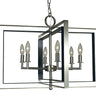 Framburg Symmetry 6 - Light Brushed Nickel with Matte Black Accents Chandelier 4866 BN/MBLACK