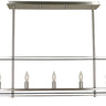 Framburg Symmetry 5 - Light Brushed Nickel with Matte Black Island Chandelier 4869 BN/MBLACK
