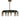 Framburg Felix 8 - Light Antique Brass with Matte Black Dining Chandelier 4889 AB/MBLACK