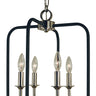 Framburg Boulevard 4 - Light Polished Nickel with Matte Black Accents Chandelier 4914 PN/MBLACK