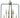 Framburg Boulevard 4 - Light Antique Brass with Matte Black Accents Chandelier 4918 AB/MBLACK