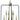 Framburg Boulevard 4 - Light Antique Brass with Matte Black Accents Chandelier 4918 AB/MBLACK