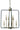 Framburg Boulevard 4 - Light Antique Brass with Matte Black Accents Chandelier 4918 AB/MBLACK