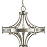 Framburg Regent 6 - Light Satin Pewter with Polished Nickel Accents Chandelier 4920 SP/PN
