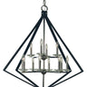 Framburg Ice 12 - Light Polished Nickel with Matte Black Accents Chandelier 4922 PN/MBLACK