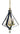 Framburg Ice 4 - Light Satin Brass with Matte Black Accents Mini Chandelier 4924 SB/MBLACK