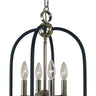 Framburg Boulevard 4 - Light Polished Nickel with Matte Black Accents Chandelier 4934 PN/MBLACK