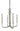 Framburg Lara 4 - Light Satin Pewter with Polished Nickel Accents Chandelier 4954 SP/PN