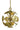 Framburg Apogee 4 - Light Polished Brass with Satin Brass Accents Mini Chandelier 4974 PB/SB