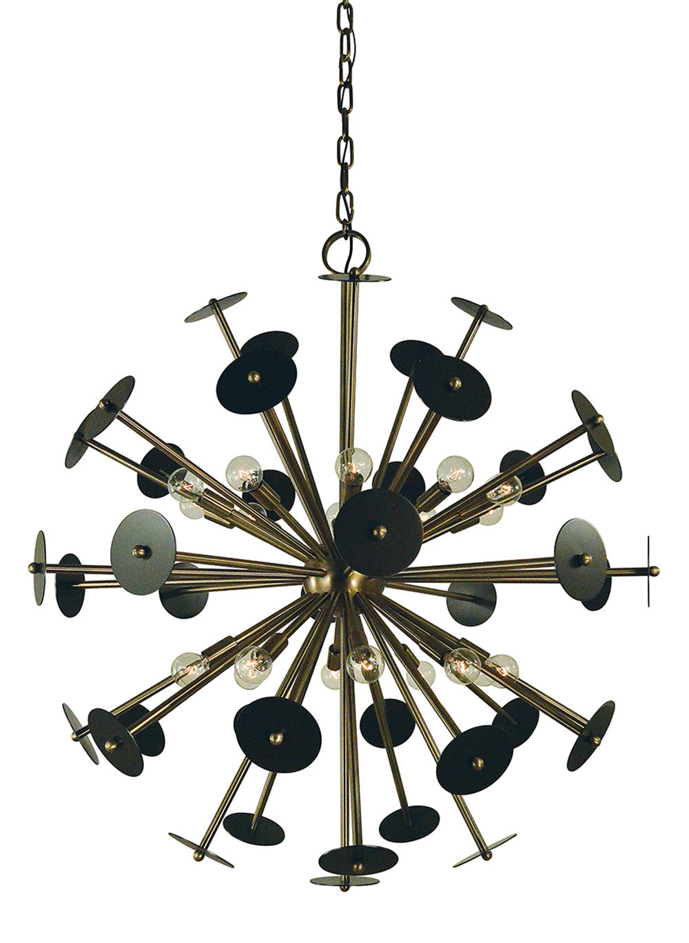 Framburg Apogee 20 - Light Antique Brass with Mahogany Bronze Accents Chandelier 4978 AB/MB