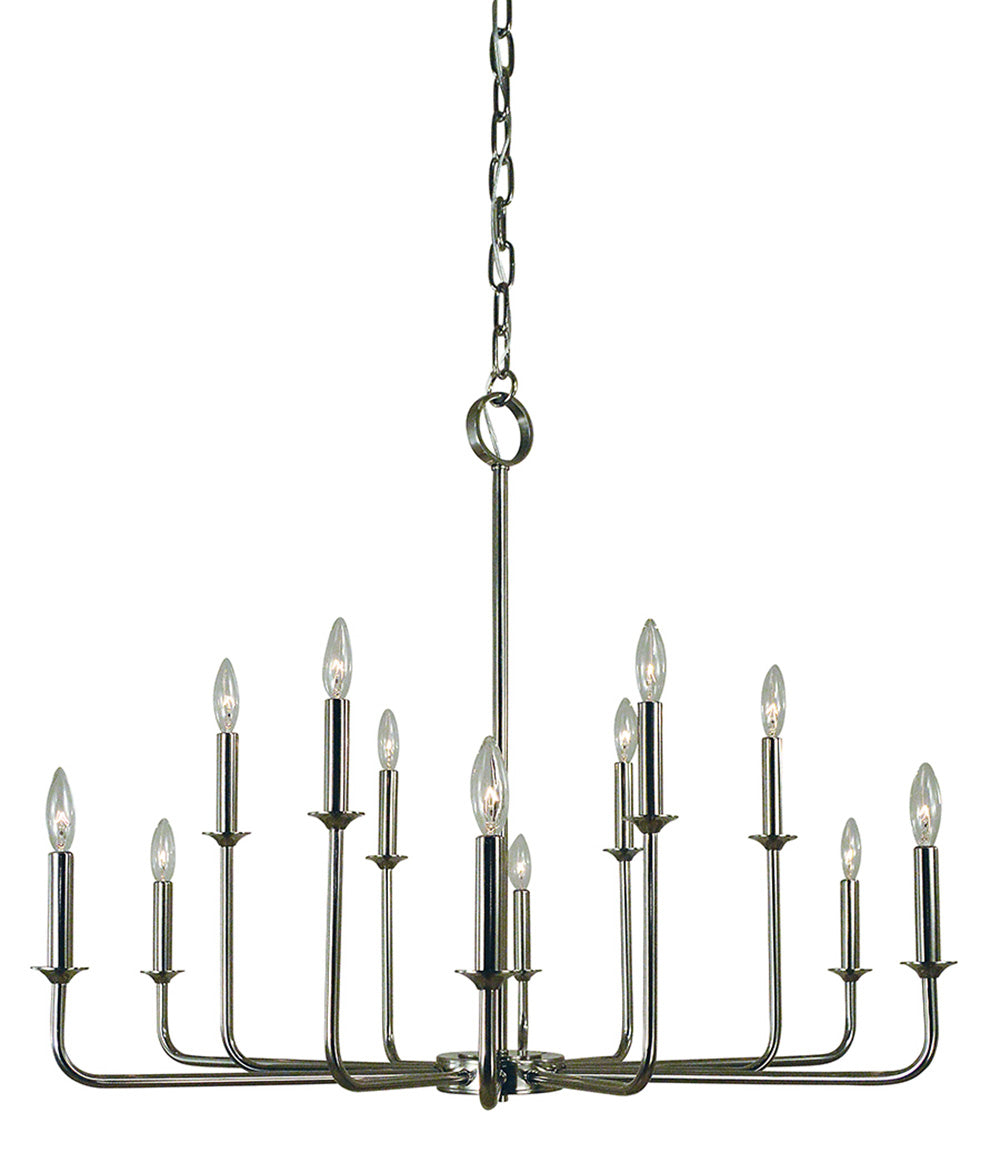 Framburg Boulevard 12 - Light Polished Nickel Chandelier 4982 PN