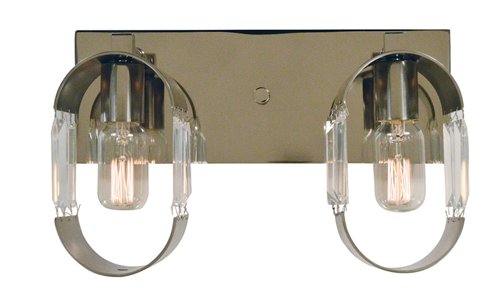 Framburg Josephine 2 - Light Polished Nickel with Brushed Nickel Accents Wall Sconce 5012 PN/BN