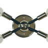 Framburg Simone 4 - Light Polished Nickel with Matte Black Accents Wall Sconce 5014 PN/MBLACK