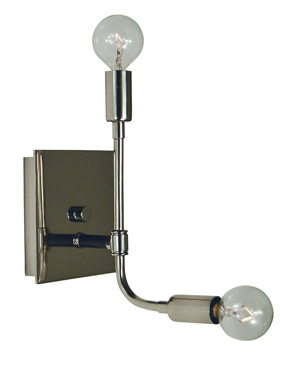 Framburg Fusion 2 - Light Polished Nickel with Matte Black Accents Wall Sconce 5017 PN/MBLACK