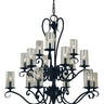 Framburg Ilsa 15 - Light Matte Black Chandelier 5027 MBLACK