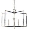 Framburg Felicity 5 - Light Polished Nickel with Matte Black Accents Chandelier 5046 PN/MBLACK