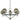 Framburg Calista 5 - Light Polished Nickel with Matte Black Accents Chandelier 5065 PN/MBLACK