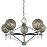Framburg Calista 5 - Light Polished Nickel with Matte Black Accents Chandelier 5065 PN/MBLACK