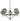 Framburg Calista 5 - Light Polished Nickel with Matte Black Accents Chandelier 5065 PN/MBLACK