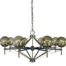 Framburg Calista 8 - Light Polished Nickel with Matte Black Accents Chandelier 5068 PN/MBLACK