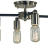 Framburg Nebula 4 - Light Polished Nickel with Matte Black Accents Flush Mount 5080 PN/MBLACK
